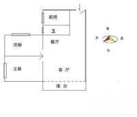 东城小区2室2厅1卫65㎡户型图