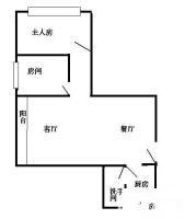 增槎路小区2室2厅1卫56㎡户型图