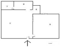 增槎路小区1室1厅1卫45㎡户型图