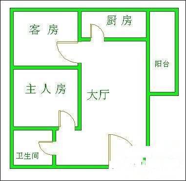 金碧花园2室1厅1卫72㎡户型图