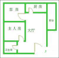 金碧花园2室1厅1卫72㎡户型图