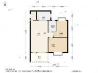 锦绣生态园翠屏苑2室2厅1卫70.7㎡户型图