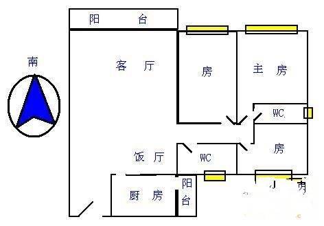 纵横缤城3室2厅2卫118㎡户型图