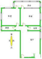 十三行路小区2室1厅1卫71㎡户型图