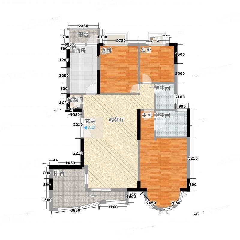 罗马家园拜庭二期3室0厅0卫137㎡户型图