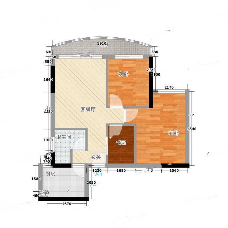 逸景翠园碧桃居3室0厅0卫76㎡户型图