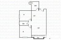东山华庭2室2厅1卫84㎡户型图