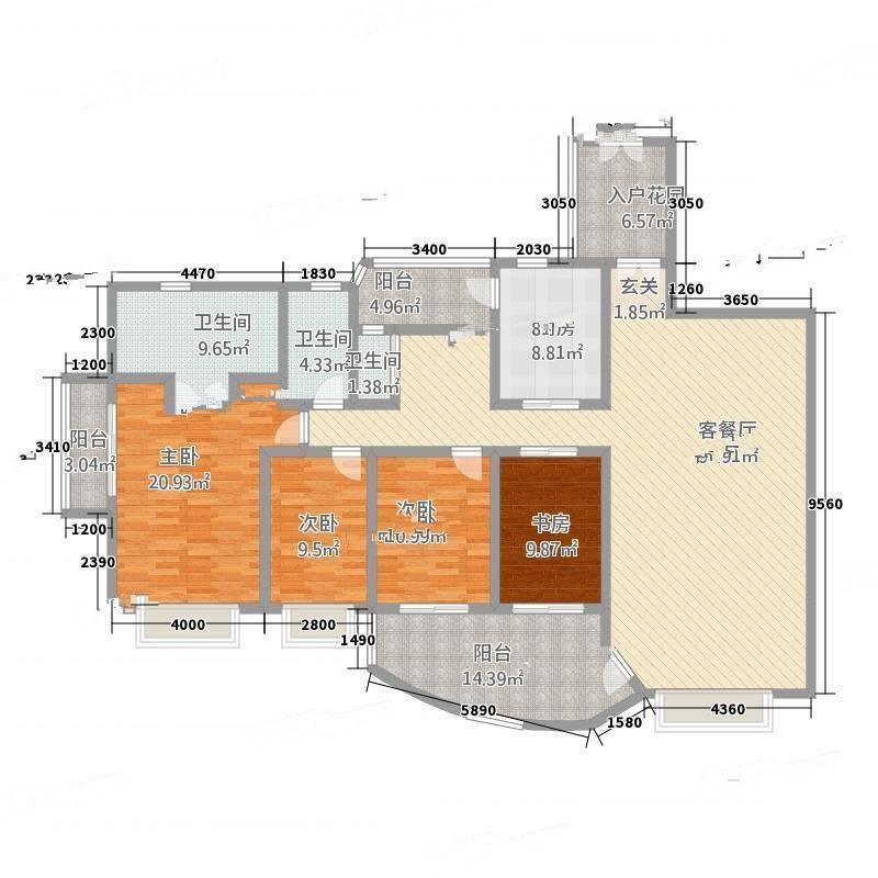 汇景新城上城勋堡4室0厅0卫237㎡户型图