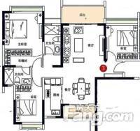 金山谷尚层3室2厅2卫129㎡户型图