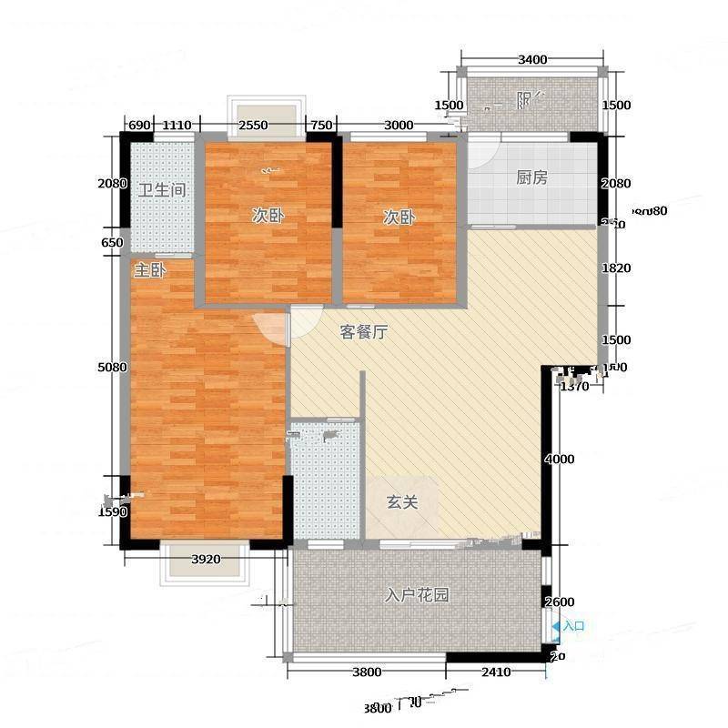 三合金座3室0厅0卫户型图