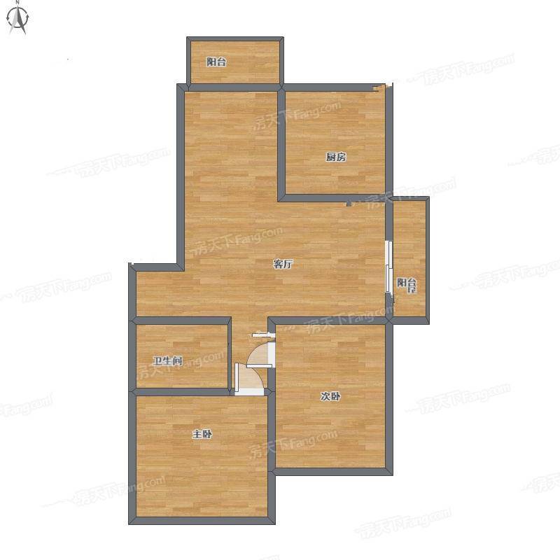 环北家园2室1厅0卫112㎡户型图