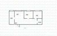 首创国际城2室1厅1卫88㎡户型图