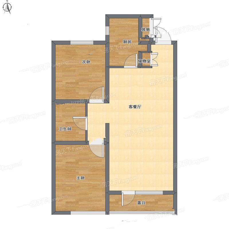 首创国际城2室2厅0卫95㎡户型图