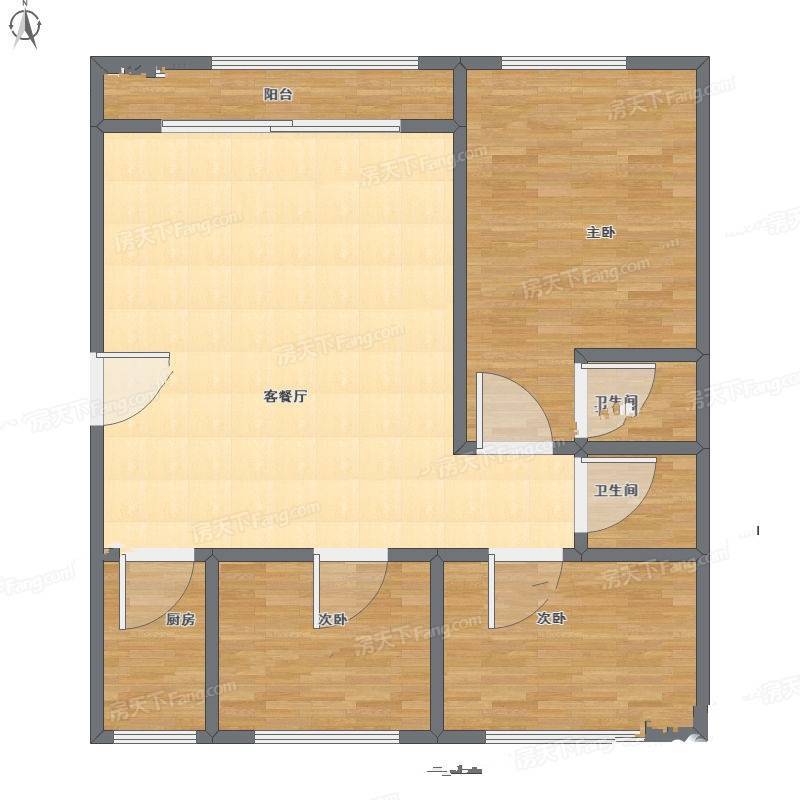 金园大厦(住宅)2室1厅0卫150㎡户型图