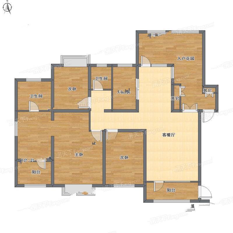 金地长青湾三期4室2厅0卫174㎡户型图