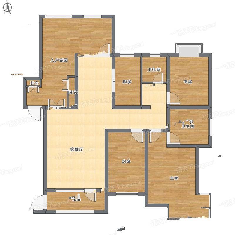 金地长青湾三期3室2厅0卫141㎡户型图