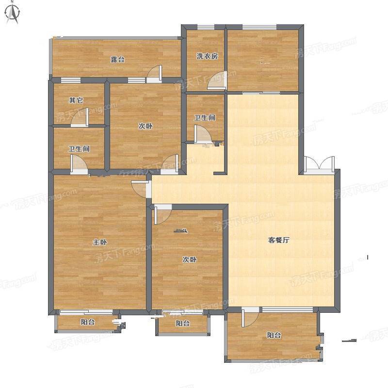 金地长青湾三期3室2厅0卫141㎡户型图