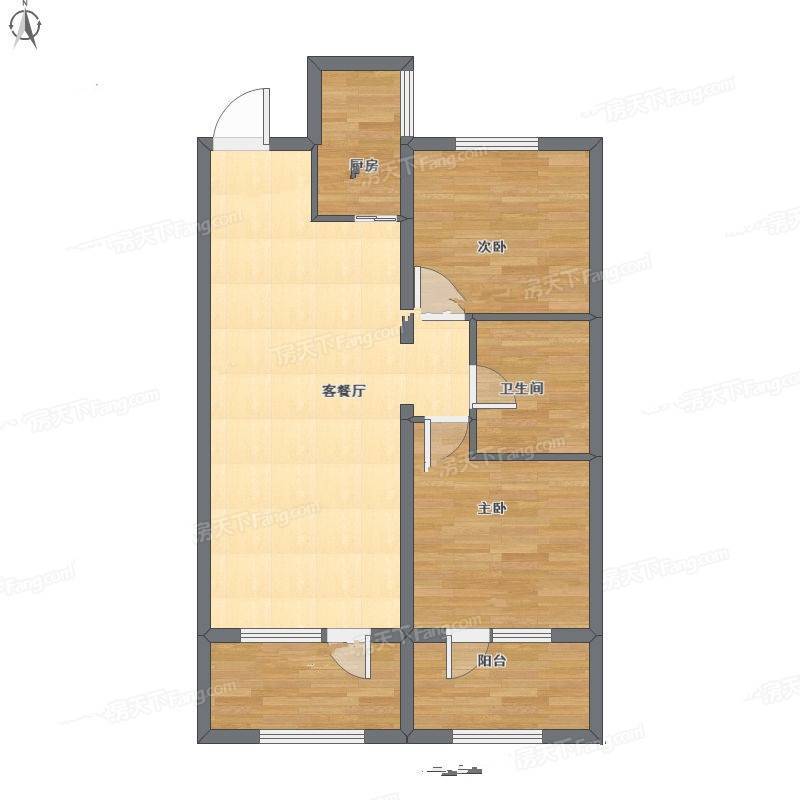 维士法兰香颂2室2厅0卫89㎡户型图