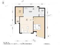 紫郡城2室1厅1卫64.6㎡户型图