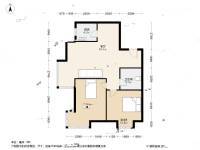 首创国际城2室1厅1卫89.6㎡户型图