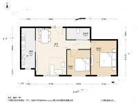 首创国际城2室1厅1卫82㎡户型图