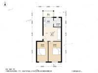 凤祥新城二期2室1厅1卫64.7㎡户型图