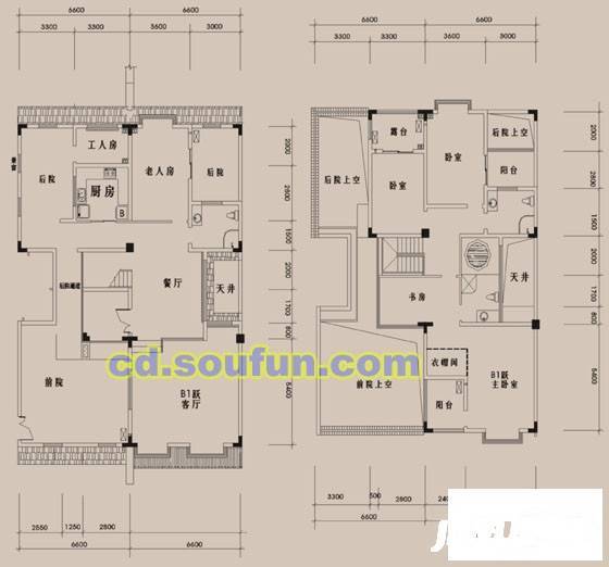 锦镇别墅4室2厅3卫263.6㎡户型图