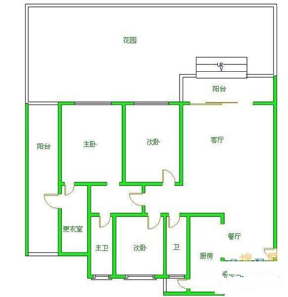 康桥品上3室2厅2卫118㎡户型图