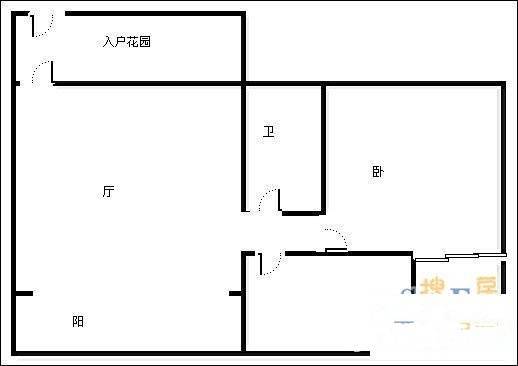 中海国际社区熙岸2室2厅1卫84㎡户型图