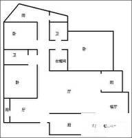 中海国际社区碧林3室2厅2卫151㎡户型图