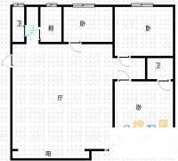 鹃城苑3室2厅2卫105㎡户型图