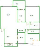 中海名城三期2室2厅2卫143㎡户型图