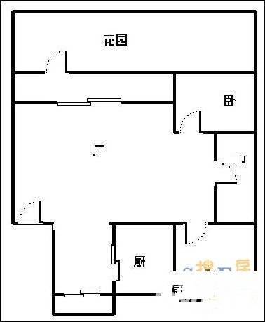 中海名城三期2室2厅1卫94㎡户型图