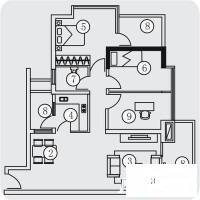 中海名城三期3室2厅2卫147㎡户型图