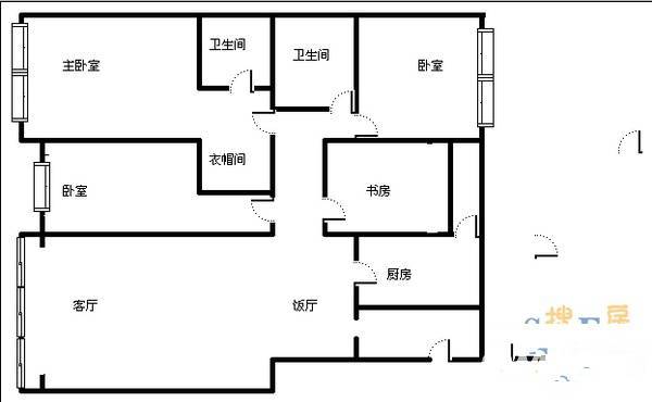 宗申流溪别院4室2厅2卫148㎡户型图