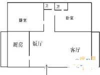 宗申流溪别院2室2厅1卫90㎡户型图