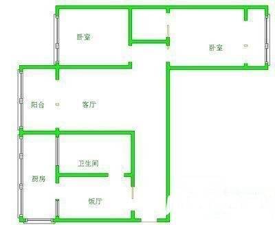 肖家河东三巷社区3室1厅1卫82㎡户型图