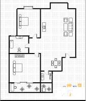 南阳锦城锦绣阁2室2厅1卫92㎡户型图