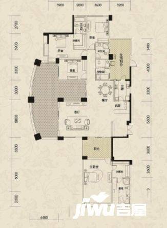 长城半岛城邦三期4室2厅1卫180㎡户型图