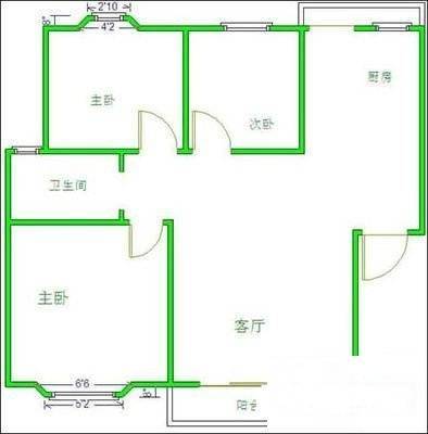 利通出水芙蓉3室2厅1卫173㎡户型图