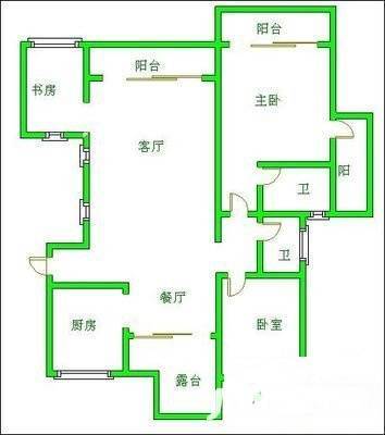 凯莱丽景雅筑3室2厅2卫157㎡户型图