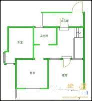 郫县欣苑小区2室1厅1卫90㎡户型图