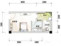 春语华璋1室0厅1卫26.7㎡户型图