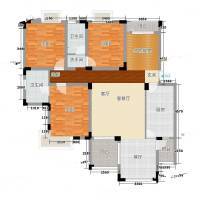 中海国际社区碧林3室0厅0卫140㎡户型图