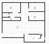 南兴小区3室1厅1卫77㎡户型图