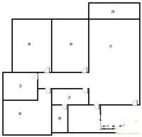 双桂花园一期3室1厅1卫75㎡户型图