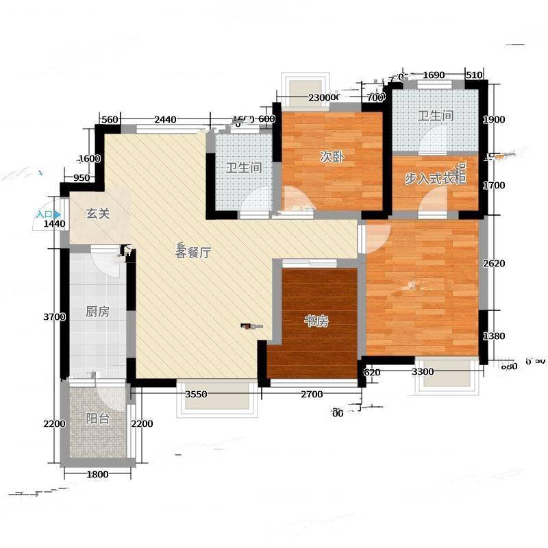 天府豪庭3室0厅0卫98㎡户型图