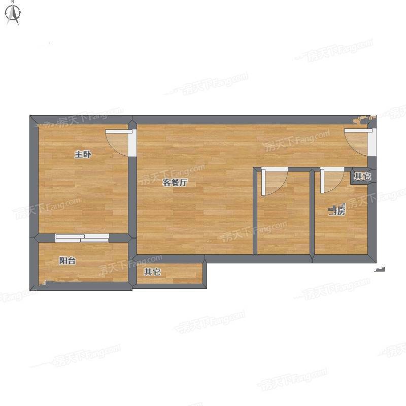 沛鑫四季香山1室1厅0卫51㎡户型图