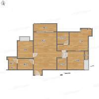 达飞玖隆城3室1厅0卫81㎡户型图