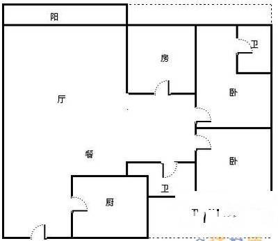 华宇金沙港湾3室2厅2卫169㎡户型图